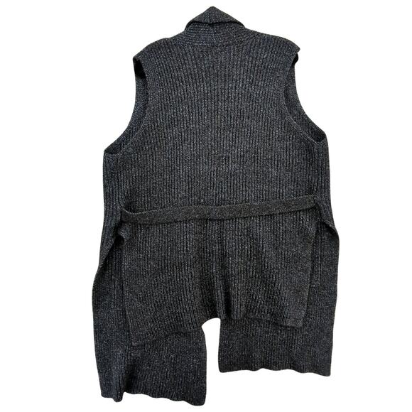 Per Se by Carlisle Sweater Womens XL Blue Wool Knit Cardigan Vest Layering - Picture 2 of 7